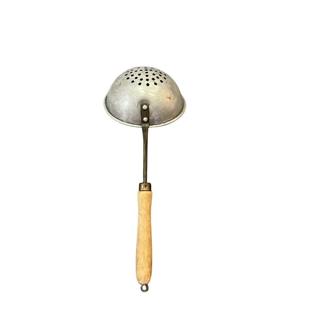 Two Vintage Kitchen Utensils Used Spatula Skimmer
